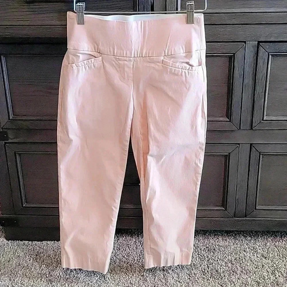Apt 9 Petite Women's Pale Pink Pull On Stretch CAPRIS - Picture 1 of 10